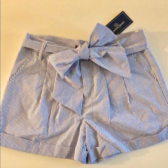 Lauren James Pants - Lauren James Seersucker Bow Shorts